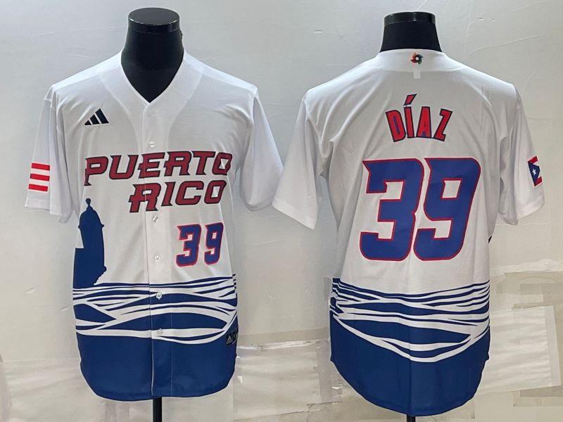 Men 2023 World Cub #39 Diaz White MLB Jersey1->more jerseys->MLB Jersey